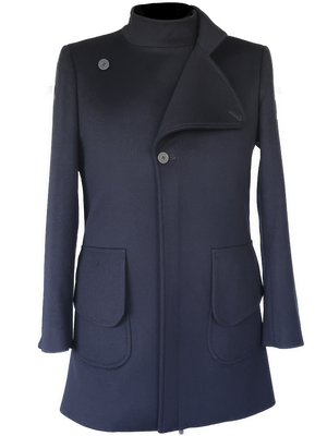
                  
                    Load image into Gallery viewer, Coat Oscarlino Cashmere Blue
                  
                