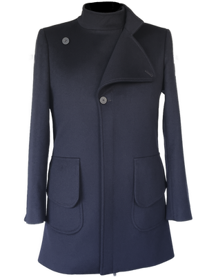 
                  
                    Load image into Gallery viewer, Coat Oscarlino Cashmere Blue
                  
                